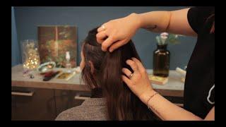 ASMR - Real Person Hair brushing & combing, scalp check, gentle whispers 