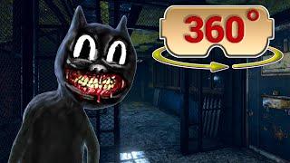360 / VR Cartoon Cat Horror Haunted Asylum Chase | Jumpscare Animation Experience