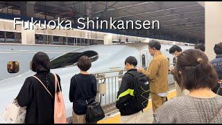 Taking the bullet train from Fukuoka to Kumamoto