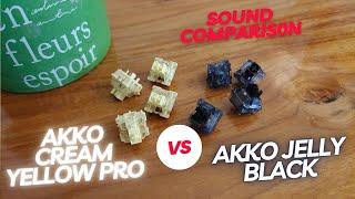 Akko Cream Yellow Pro vs Jelly Black (stock) | Sound Comparison