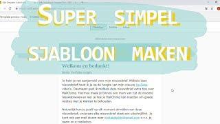 Een allereerste nieuwsbrief-template maken in MailChimp | MailChimp tutorial in het Nederlands