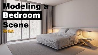 Modeling Interior In 3ds Max | Bedroom rendering workshop