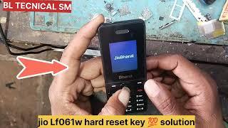 jio Bharat V2 4g Lf061w hard reset Jio phone ka  kaise  lock hataiye all key try New letest 