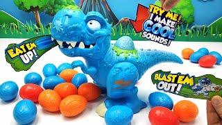 Dinosaur Ice Rex Smashers - Blue T-Rex Broke Dinosaur Egg! Dino Fossil, Eggs, Zombie Dinos