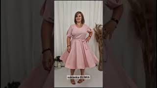 Sukienka rozkloszowana OLIWIA #moda #plussize #fashion #stylist #dress #elegant #model #shortsvideo