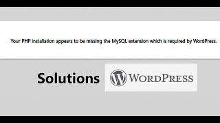 Your PHP installation appears to be missing the MySQL extension which is required by Wordpress