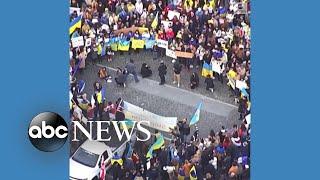 Protesters rally in San Francisco against Russia's invasion of Ukraine