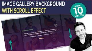 Scroll effect image gallery background in Elementor