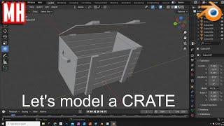 Let's model a simple 3D Crate in BLENDER ( Beginners )