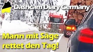 Dashcam Diary Germany #25 (Holz-LKW vs. Schneebruch und Polizei-Flashbacks)