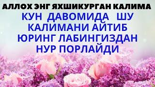 КИМ УШБУ КАЛИМАНИ АЙТИБ ЮРСА ЛАБИДАН НУР ПОРЛАЙДИ