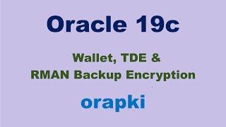 Oracle 19c TDE & Wallet using orapki