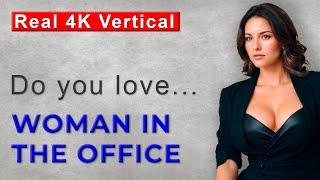 [ 4K AI VERTICAL ] - [ AI ART LOOKBOOK ] - WOMAN IN THE OFFICE - #006