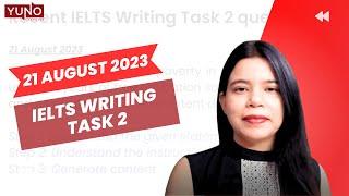 August 2023 IELTS Writing Task 2 | Real IELTS Test | Yuno Learning