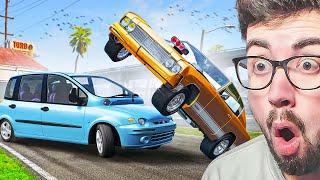 REACCIONANDO A ACCIDENTES DE TRÁFICO EXTREMOS  | BeamNG Drive