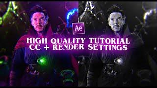 High Quality Tutorial Colouring + Render Settings || After Effects