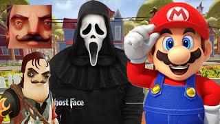 Hello Neighbor - New Secret Neighbor GhostFace Mario Butcher Wednesday Addams History Gameplay