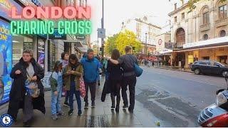 Exploring Charing Cross Road to Leicester Square Station | Walking Tour in Central London