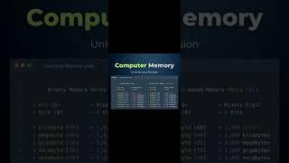 Computer Memory Size kb ,mb,gb,tb...! #computermemory #memory #codingtips #codingtricks