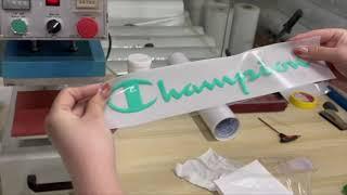 3D Heat-transfer silicone label sticker making process champion