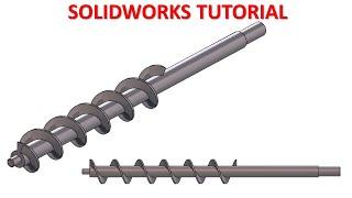 SolidWorks Tutorial #76 | 3D Modeling Shaft Helix Design Basic Beginners