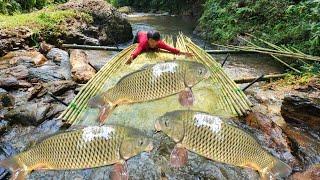 Full video of 21 days of making fish traps in streams, catching a lot of fish and selling them.