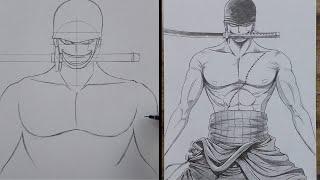 How to Draw Zoro (Full body) with ease ! | One piece | ss_art1