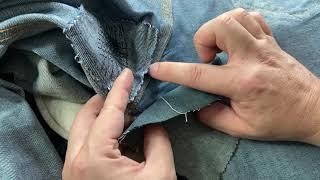 Mending jeans! The dreaded crotch blowout!
