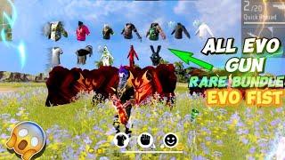 Free Fire All Evo Gun || All Emote First Skins | Rare Bundle |  Free Fire Craftland Map Code 