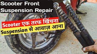 Hero Pleasure/Honda Activa Front Suspension repair (Hindi)- Repairing Gyaan