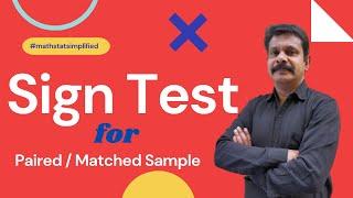 How to calculate sign test for paired / matched sample  data | Compare a matched pair data