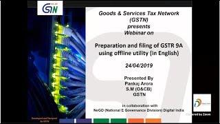 Preparation and filing of Form GSTR 9A using Offline utility (with Live demo) | English