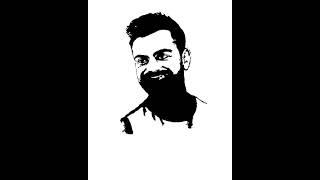 Draw Virat Kohli Face using 3 lines of python code #programming #shorts #viratkohli