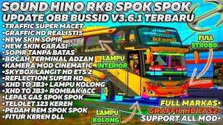 OBB BUSSID TERBARU V3.6.1 OBB MOD SOUND HINO RK8 SPOK SPOK | FULL MARKAS & GRAFFIC HD NO PASSWORD⁉️