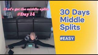  Day 14 of My 30-Day Middle Split Challenge! ‍️#easy #middlesplitchallenge #countdown