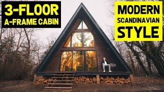 MASSIVE 3-FLOOR MODERN SCANDINAVIAN A-FRAME CABIN! (Full Airbnb Tour)