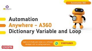 RPA Automation Anywhere   A360   Dictionary