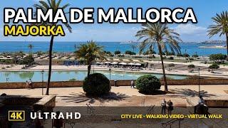 4K  Walking Tour around the City Palma de Mallorca ️ Majorca 2021