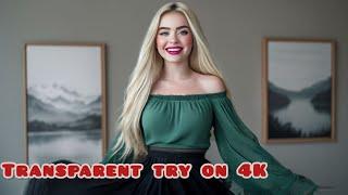 4k transparent try on haul | try on haul see everything | bikini try on | see through/transparent 4k