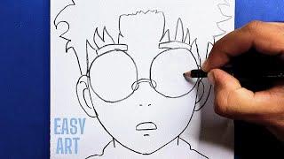 EASY DRAWING || How to draw OKARUN (DANDADN) step by step || Anime Drawing