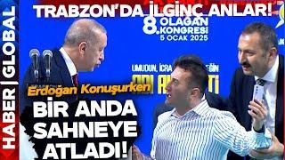 Erdoğan Trabzon'da Konuşurken Bir Kişi Bir Anda Sahneye Atladı! Sonrasında Bakın Neler Yaşandı?