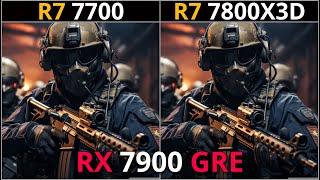 RYZEN 7 7700 vs RYZEN 7 7800X3D | RX 7900 GRE | Test in 10 Games | 1080p & 1440p