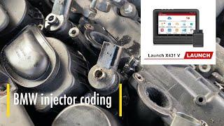 BMW 320d injector coding with LAUNCH X431