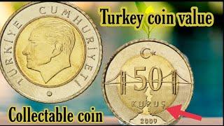 50 kurus 2017 coin value,1000/Turkey 50 kurus coin 2009