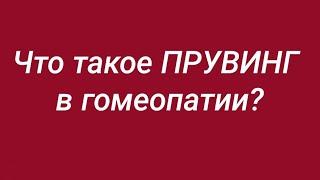 Что такое ПРУВИНГ в гомеопатии?