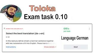 Select the best translation [de-en] | exam task 0.10 | toloka task