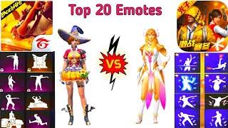 Game For Peace Vs Free Fire Top 20 Emote | Game For Peace Free Emote | Game For Peace How To Play