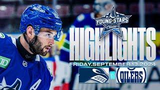 Canucks vs. Oilers Highlights | Young Stars (Sept. 13, 2024)