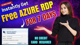 Free azure rdp | How to create free azure rdp | Microsoft azure rdp free | Free RDP 2025 | Azure RDP