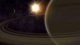 Saturn Revolving Planet Space 4K